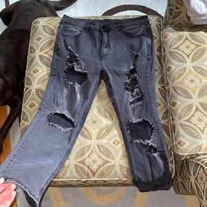Black Ripped Men Jeans